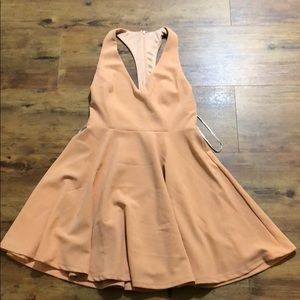Lulus NWT Lawson Peach Skater Dress Size Medium